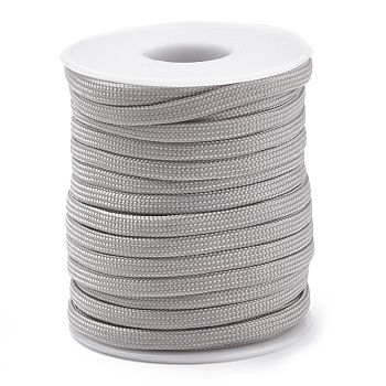 Polyester Cords, Light Grey, 4mm, about 15yards/roll