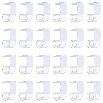 Nbeads Table Cover Tablecloth Clips, Table Skirting Clips, with Hook and Loop at The Back Side, Clear, 63x44x25mm, 24pcs/set