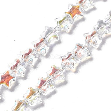 transparentes perles de verre de galvanoplastie brins(X-EGLA-E030-01J)-2
