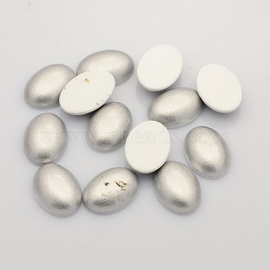 25mm Silver Oval Acrylic Cabochons