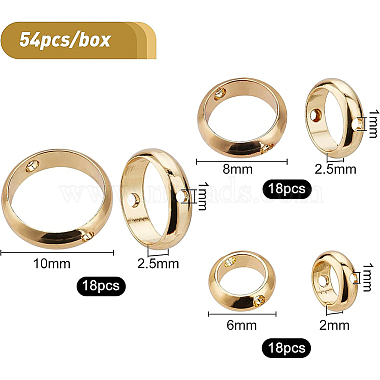 54Pcs 3 Style Ring Brass Bead Frames(KK-BC0004-48)-2