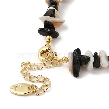 Natural Pearl & Shell & Obsidian Chips Beaded Bracelets(BJEW-C051-38G)-3