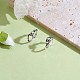 2Pcs 2 Style Alloy Snake with Rose Open Cuff Rings Set(JR932A)-2