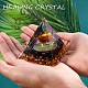 Natural Black Stone Crystal Pyramid Decorations(JX072A)-6