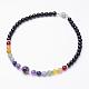 Natural Amethyst and Mixed Gemstone Beaded Necklaces(NJEW-JN01753-03)-1
