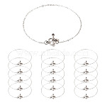 Brass Heart Link Chain Bracelets, with Alloy Heart Toggle Clasps, Platinum, 7-7/8 inch(20cm)(BJEW-TAC0027)