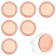 6Pcs Blank Alloy Commemorative Coins, Lucky Coins, with Protection Case, Flat Round, Rose Gold, 40x3mm(AJEW-BC0006-56RG)