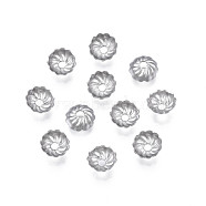 304 Stainless Steel Bead Caps, Multi-Petal, Flower, Stainless Steel Color, 6x2mm, Hole: 1.4mm(STAS-S057-50A-P)