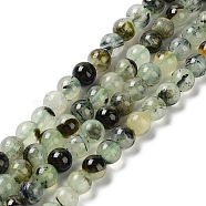 Natural Prehnite Beads Strands, Round, Grade AB, 6mm, Hole: 1mm, about 67pcs/strand, 15.3 inch(39cm).(G-P322-48-6mm-01)