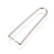 304 Stainless Steel Ice Pick Pinch Bails, Clips for Beads, Stainless Steel Color, 27x8x1mm, Pin: 1mm(STAS-K189-A01-S)