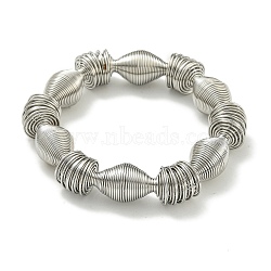 Non-Tarnish Adjustable 304 Stainless Steel Bicone Spring Wire Bracelets, Stainless Steel Color, Inner Diameter: 1-3/4 inch(4.3cm)(BJEW-H617-08B-P)