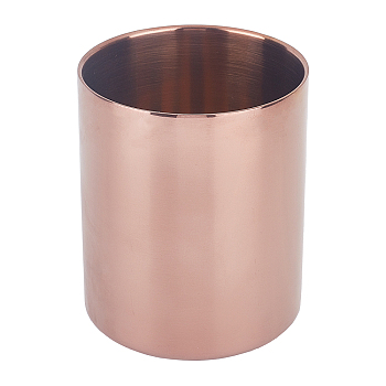 Stainless Steel Candle Cups, Column, Rose Gold, 8.2x9.9cm, Inner Diameter: 7.8cm