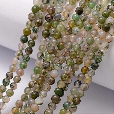 Chapelets de perles en agate mousse naturelle(G-K146-07-3mm)-2