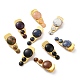 Natural & Synthetic Gemstone Alligator Hair Clips(G-B042-03G)-1