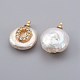 Natural Cultured Freshwater Pearl Pendants(PEAR-F008-30G-O)-2