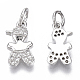 Brass Micro Pave Cubic Zirconia Charms(ZIRC-R109-025P-NF)-1