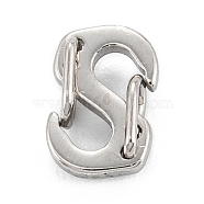304 Stainless Steel S-Hook Clasps, Stainless Steel Color, 6.5x4x2mm, Hole: 1.6mm(STAS-C024-01P)