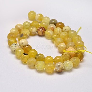 Natural Yellow Opal Round Bead Strands(G-M296-02-10mm)-5