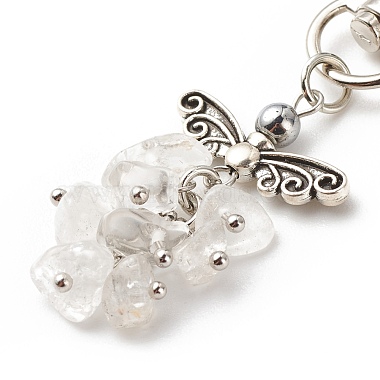 Pendentif en grappe de perles de cristal de quartz naturel décore(HJEW-JM00697-04)-2