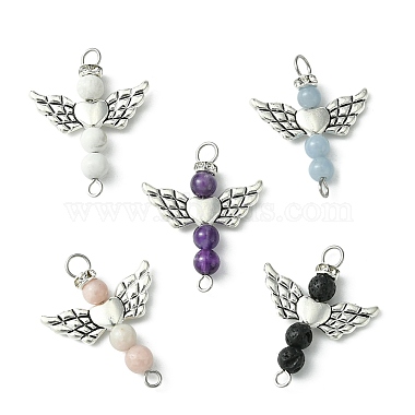 Antique Silver Angel & Fairy Mixed Stone Links