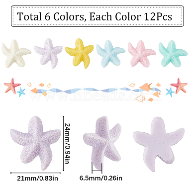 72Pcs 6 Colors Opaque Resin Cabochons(RESI-SC0002-79)-2