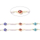 Evil Eye Glass & Brass & ABS Imitation Pearl Handmade Beaded Chains(CHC-D029-37G-01)-2