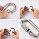 6Pcs 2 Style 304 Stainless Steel Rock Climbing Carabiners(STAS-TA0001-33P)-4
