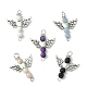 Mixed Stone Angel Connector Charms(PALLOY-JF02242)-1
