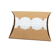 kraft Paper Pillow Candy Boxes, Gift Boxes, for Wedding Favors Baby Shower Birthday Party Supplies, Peru, 9x6.5x2.5cm, Unfold: 11.5x7cm(CON-PW0001-104)