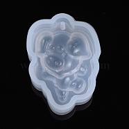 Chinese Zodiac Pendant Silicone Molds, Resin Casting Molds, For UV Resin, Epoxy Resin Jewelry Making, Pig, 30x23x10.5mm, Inner Size: 28x20mm(DIY-I025-04A)