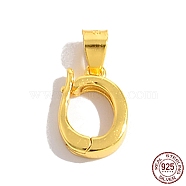 925 Sterling Silver Twister Clasps, Real 18K Gold Plated, 10.5x7x2.5mm, Hole: 3.5x2.5mm(STER-Z005-12G)