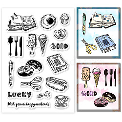Custom PVC Plastic Clear Stamps, for DIY Scrapbooking, Photo Album Decorative, Cards Making, Food, 160x110x3mm(DIY-WH0448-0276)