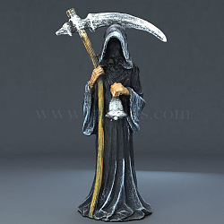 Resin Death Figurine Ornament, for Halloween Party Home Desk Decoration, Black, 90x60x170mm(DARK-PW0001-059)