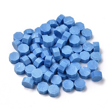 Sealing Wax Particles, for Retro Seal Stamp, Octagon, Cornflower Blue, 8.5x4.5mm, about 1500pcs/500g