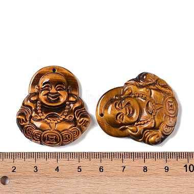 Natural Tiger Eye Carved Pendants(G-I361-01C)-3