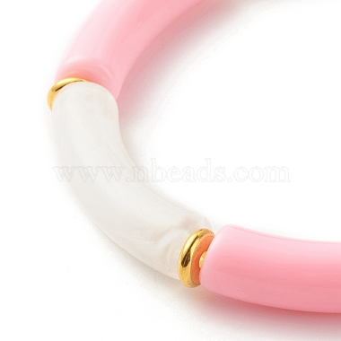 Acrylic Tube Beaded Stretch Bracelets(BJEW-JB07778-03)-5
