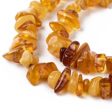 Ambre naturel perles puce brins(G-E271-81)-2