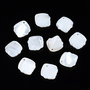 White Petaline Freshwater Shell Charms