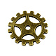 Tibetan Style Alloy Gear Pendants(X-TIBEP-5307-AB-FF)-1