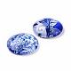 Blue and White Floral Printed Glass Cabochons(GGLA-A002-20mm-XX)-3