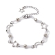 Alloy & Silicone Link Chain Bracelets(BJEW-JB09984-01)-1