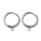 201 Stainless Steel Huggie Hoop Earrings Findings(STAS-A167-01H-P)-1