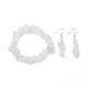 Ensemble de bijoux en perles de cristal de quartz naturel(SJEW-JS01232-05)-1