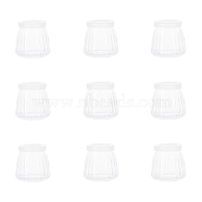 BENECREAT Glass Jar Bead Containers, with Plastic Stopper, Clear, 6.85x6.8cm, capacity: 100ml(3.38 fl. oz), 10pcs/box(AJEW-BC0001-26)