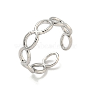 304 Stainless Steel Finger Ring, Oval, Stainless Steel Color, 5.5mm(RJEW-C077-04P)