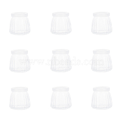 BENECREAT Glass Jar Bead Containers, with Plastic Stopper, Clear, 6.85x6.8cm, capacity: 100ml(3.38 fl. oz), 10pcs/box(AJEW-BC0001-26)