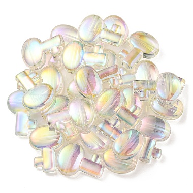 UV Plating Rainbow Iridescent Transparent Acrylic Beads(OACR-C007-05C)-3