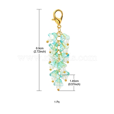Trumpet Flower Glass Pendant Decorations(HJEW-YW0001-02A)-3