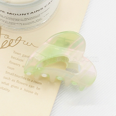 Pale Green Cellulose Acetate Claw Hair Clips