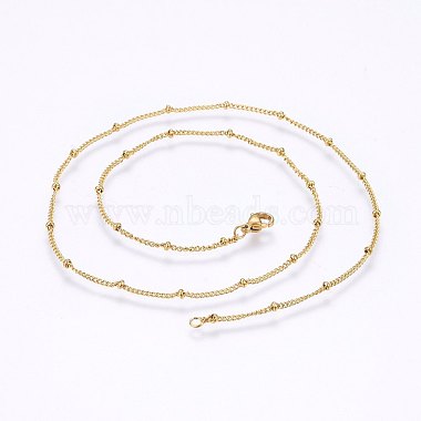 304 Stainless Steel Chain Necklaces(MAK-L015-40G)-2